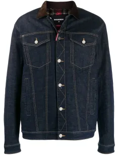 Dsquared ΜΠΟΥΦΑΝ denim with ribbed collar S74AM09630