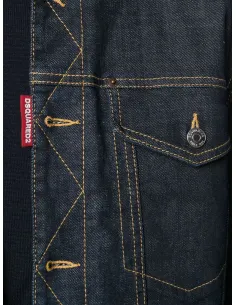 Dsquared ΜΠΟΥΦΑΝ denim with ribbed collar S74AM09630 2