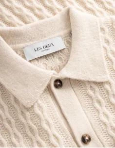 LES DEUX GARRET KNIT LS ΠΟΥΚΑΜΙΣΟ LDM310092 - Μπέζ 2