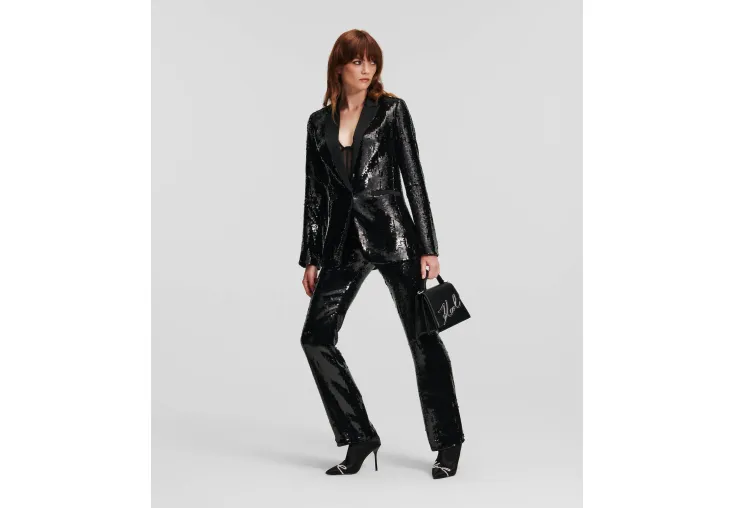 KARL LAGERFELD SEQUIN BLAZER 240W1405