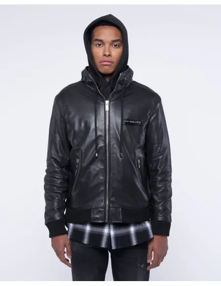 RICHMOND X LEATHER JACKET WITH ZIP...