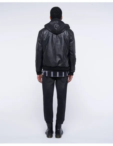RICHMOND X LEATHER JACKET WITH ZIP...