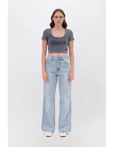 DIRTY LAUNDRY CROPPED T-SHIRT RIB...