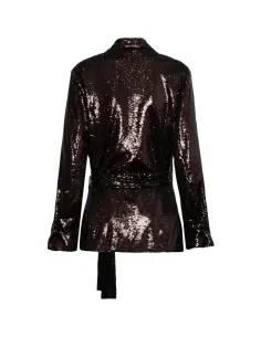 SILVIAN HEACH SEQUINED CROSSOVER BLAZER GPA25483 - Brown 2