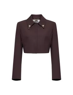 SILVIAN HEACH SHORT BLAZER WITH COLAR AND DETAIL GPA25035...