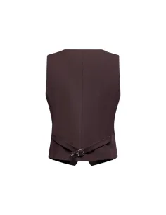 SILVIAN HEACH VEST WITH DECORATIVE DETAILS GPA25056 - Brown 2