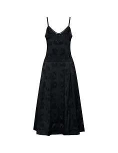 SILVIAN HEACH MIDI DRESS WITH THIN STRAPS GPA25504 - Black 2