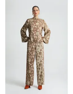 MOUTAKI ΓΥΝΑΙΚΕΙΑ ΜΠΛΟΥΖΑ ME ΛΟΥΛΟΥΔΙΑ 25.01.133 - Μπέζ