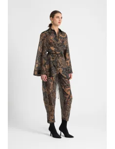 MOUTAKI ΓΥΝΑΙΚΕΙΑ ΜΠΛΟΥΖΑ ΜΕ ΣΧΕΔΙΑ 25.09.113 - Καφέ