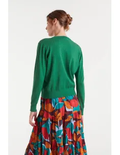 COMPANIA FANTASTICA ΓΥΝΑΙΚΕΙΟ ΠΟΥΛΟΒΕΡ GREEN KNIT WITH... 2