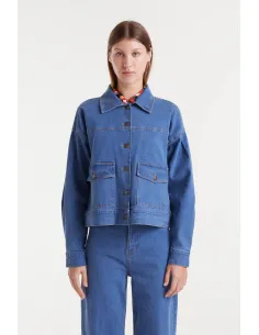 COMPANIA FANTASTICA ΓΥΝΑΙΚΕΙΟ ΤΖΙΝ ΜΠΟΥΦΑΝ BLUE DENIM...