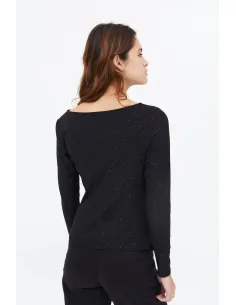 COMPANIA FANTASTICA ΓΥΝΑΙΚΕΙΑ ΜΠΛΟΥΖΑ BLACK BOAT NECK... 2