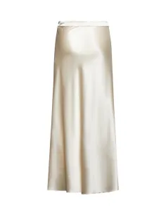 SILVIAN HEACH FLOWING SATIN EFFECT SKIRT GPA25324 - Beige 2