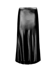 SILVIAN HEACH FLOWING SATIN EFFECT SKIRT GPA25324 - Black