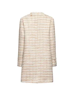SILVIAN HEACH TWEED COAT WITH GOLD BUTTONS GPA25338 - Beige 2