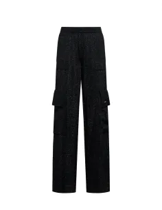 SILVIAN HEACH BLACK CARGO PANTS WITH PATCH POCKETS...