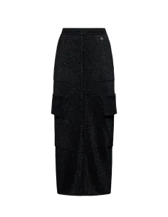 SILVIAN HEACH LONG SKIRT WITH CARGO POCKETS GPA25205 - Black