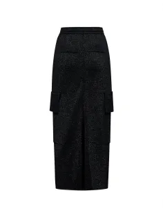 SILVIAN HEACH LONG SKIRT WITH CARGO POCKETS GPA25205 - Black 2