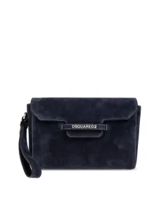 DSQUARED2 ΤΣΑΝΤΑ ΑΠΟ ΔΕΡΜΑ ΣΟΥΕΝΤ CLM0022 - Μπλέ